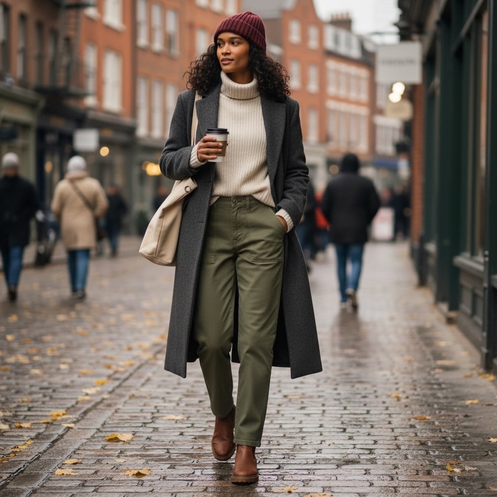 J.Crew Factory 10” Highest Rise Utility Straight Pant in Stretch Canvas | Olive